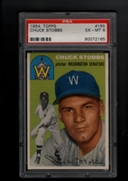 1954 Topps #185 Chuck Stobbs PSA 6 EX-MT WASHINGTON SENATORS
